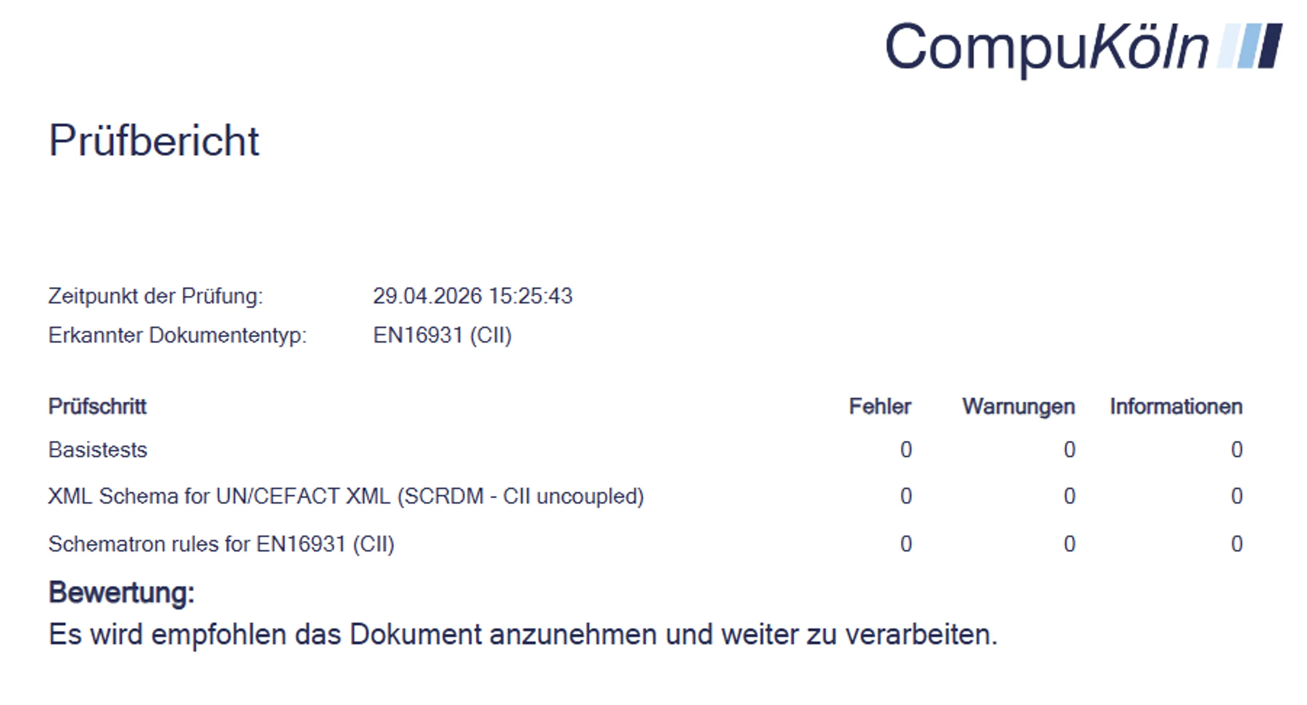Screenshot CompuDMS Rechnungseingang