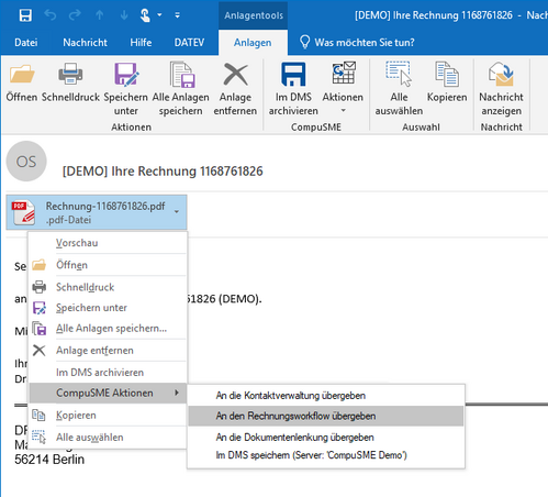 Rechnungsworkflow: Bequemer Rechnungsimport mit unserem Outlook-Plugin