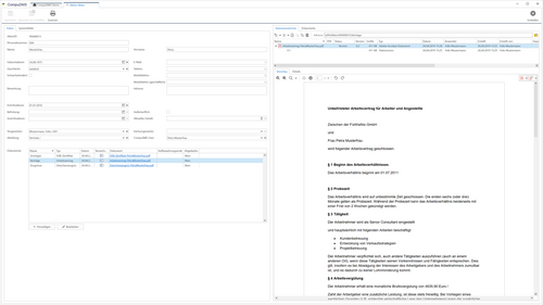 CompuDMS Workflow: elektronische Personalakte